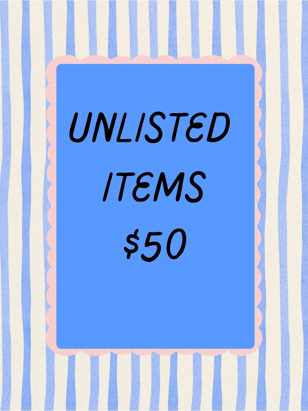 Blue Party Sign Poster - Unlisted Items $50
